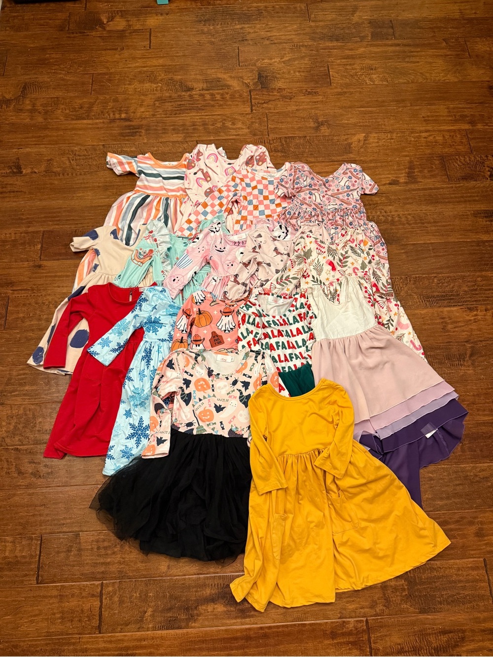Bundle of 16 Assorted Dresses - Yellow, Pink, Red & More